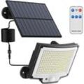 Tigrezy - Solarlampe für den Außenbereich mit Bewegungsmelder [228 LED/3 Modi], Solarleuchte für den Außenbereich mit Fernbedienung, IP65