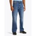 Bootcut-Jeans TOMMY JEANS Gr. 31, Länge 34, blau (denim medium), Herren, Denim/Jeans, Obermaterial: 99% Baumwolle, 1% Elasthan, unifarben, Jeans, in blauer Waschung