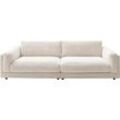 Big-Sofa 3C CANDY "Karalis mit extra großer Sitztiefe, elegantes Mega Sofa zum Relaxen", weiß, B:294cm H:85cm T:150cm, 88% Polyester, 12% Polyacryl, Sofas, auch in Cord- oder Leder-Bezug, lose Kissen, loungige Bequemlichkeit