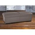 Hocker EXXPO - SOFA FASHION "Salerno Bankhocker, bequem und komfortabel", grau (delfin), B:140cm H:46cm T:67cm, Hybrid Lederfaserstoff (Grundgewebe 41% Lederfaser, 39% Polyester, 20% Baumwolle) 100%PU, NaturLeder, Primabelle-Microfaser (100% Polyester), Luxus-Microfaser (100% Polyester), Luxus-Kunstleder, Hocker, Polsterhocker