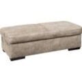 Hocker EXXPO - SOFA FASHION "Salerno Bankhocker, bequem und komfortabel", beige (sahara), B:140cm H:46cm T:67cm, Hybrid Lederfaserstoff (Grundgewebe 41% Lederfaser, 39% Polyester, 20% Baumwolle) 100%PU, NaturLeder, Primabelle-Microfaser (100% Polyester), Luxus-Microfaser (100% Polyester), Luxus-Kunstleder, Hocker, Polsterhocker