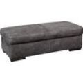 Hocker EXXPO - SOFA FASHION "Salerno Bankhocker, bequem und komfortabel", grau (elefant), B:140cm H:46cm T:67cm, Hybrid Lederfaserstoff (Grundgewebe 41% Lederfaser, 39% Polyester, 20% Baumwolle) 100%PU, NaturLeder, Primabelle-Microfaser (100% Polyester), Luxus-Microfaser (100% Polyester), Luxus-Kunstleder, Hocker, Polsterhocker