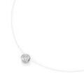 Collier SMART JEWEL "schwebender Stein, Zirkonia, Silber 925", silber, Halsketten, Damen, 45cm, Silber 925 (Sterlingsilber)