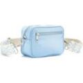 Umhängetasche LASCANA Gr. B/H/T: 19cm x 15cm x 8cm, blau (hellblau), Damen, Polyester, unifarben, Taschen, Handtasche, Crossbody-Bag mit auswechselbaren Schulterriemen VEGAN