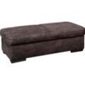 Hocker EXXPO - SOFA FASHION "Salerno Bankhocker, bequem und komfortabel", braun (dunkelbraun), B:140cm H:46cm T:67cm, Hybrid Lederfaserstoff (Grundgewebe 41% Lederfaser, 39% Polyester, 20% Baumwolle) 100%PU, NaturLeder, Primabelle-Microfaser (100% Polyester), Luxus-Microfaser (100% Polyester), Luxus-Kunstleder, Hocker, Polsterhocker