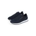 Sneaker TOMMY HILFIGER "NEW RUNNER EVA MIX FLAG", Herren, Gr. 42, blau (dunkelblau), Textil, Lederimitat, Veloursleder, sportlich, Schuhe, Freizeitschuh, Halbschuh, Schnürschuh mit gepolstertem Schaftrand