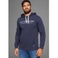 Kapuzensweatshirt H.I.S, Herren, Gr. 4XL, blau (marine), Obermaterial: 60% Baumwolle, 40% Polyester, unifarben, casual, normal, Sweatshirts, mit Logoprint - NEUE KOLLEKTION