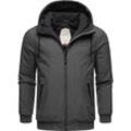 Winterjacke RAGWEAR "Stewie" Gr. M (50), grau (schwarz), Herren, Obermaterial: 100% Polyester, Futter: Wattierung: Jacken wasserdichte Herren Outdoorjacke mit großer Kapuze