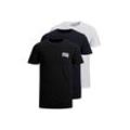 T-Shirt JACK & JONES "T-Shirt JJECORP LOGO TEE O-NECK 3PK 3er Pack" Gr. L, weiß, marineblau, schwarz, Herren, Obermaterial: 100% Baumwolle CO., Shirts