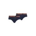 Slip HEAD "Slip 2er Pack", Herren, Gr. L, blau, orange, Obermaterial: 95% Baumwolle CO. 5% Elasthan EL., Unterhosen