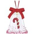 Dekohänger SWAROVSKI "Sammelfigur Holiday Cheers Dulcis Weihnachtsglocke, 5688313, 5688314", rot (kristallweiß, rot, rosa, goldfarben), Dekohänger, B/H/T: 7,59cm x 9,03cm x 7,59cm, Kristallglas, Metall, Polyester, Swarovski Kristall, B:7,59cm H:9,03cm T:7,59cm