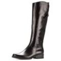 Stiefel GABOR, Damen, Gr. 38, Varioschaft, schwarz, Kalbsleder, unifarben, elegant, Schuhe, Reißverschlussstiefel, Blockabsatz, mit regulierbarem Varioschaft