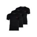 T-Shirt HUGO "T-Shirt T-SHIRT RN TRIPLET P 10217251 02 3er Pack" Gr. S, schwarz, Herren, Obermaterial: 100% Baumwolle CO., Shirts