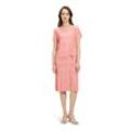 Sommerkleid BETTY BARCLAY "Betty Barclay Stufenkleid mit Stufen", Damen, Gr. 38, Normalgrößen, pink (shell pink), Obermaterial: 100% Polyester. Futter: 100% Polyester., feminin, figurumspielend kurz, Rundhals, Halbarm, Kleider, Material