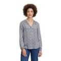 Schlupfbluse CARTOON "Cartoon Casual-Bluse mit Muster" Gr. 34, blau (weiß, blau), Damen, Obermaterial: 100% Viskose., Blusen