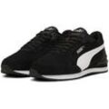 Sneaker PUMA "ST RUNNER V4 SD", Gr. 42, schwarz-weiß (puma schwarz, puma weiß, puma silber), Leder, sportlich, Schuhe