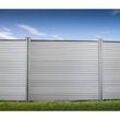 Randaco - TolleTour wpc Sichtschutzzaun Sichtschutz Gartenzaun Windschutz Blickschutz Grau 185 x 186cm - Silber