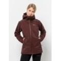 Funktionsjacke JACK WOLFSKIN "CYROX 3L JKT W", Damen, Gr. XL (46), braun (schwarz, maroon), OBERSTOFF 100% POLYAMID, Jacken