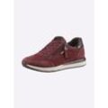 Sneaker TAMARIS Gr. 37, rot (dunkelrot), Damen, Veloursleder, Textil, Lederimitat, Schuhe