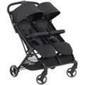 Zwillingsbuggy HAUCK "Swift X Duo, black", Baby, schwarz, Kinderwagen, extrem schmal