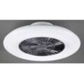 TRIO LEUCHTEN LED Deckenleuchte "Visby Deckenventilator", Deckenlampe, Ventilator, Fernbedienung, Ventilator getrennt schaltbar, Lampen, grau (chromfarben), Ø 59,5cm H: 19,5cm