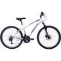 Mountainbike HUFFY Gr. 45, weiß, Fahrräder, Kinder, 45cm, 26 Zoll (66,04cm) hinten: 26 Zoll (66,04cm)