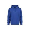 Sweatshirt GANT "Sweatshirt REGULAR TONAL SHIELD HOODIE", Herren, Gr. L, blau (blau (rich blau)), Obermaterial: 90% Baumwolle CO. 10% Polyester PES., Sweatshirts