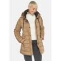 Steppjacke FUCHS SCHMITT "Steppjacke", Damen, Gr. 36, beige, 100% Polyester, unifarben, casual, normal, ohne Ausschnitt, Jacken, mit Kapuze