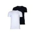 T-Shirt GANT "T-Shirt 2er Pack", Herren, Gr. M, schwarz (schwarz, weiß), Obermaterial: 100% Baumwolle CO., Kurzarm, Shirts