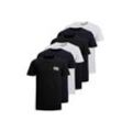 T-Shirt JACK & JONES "T-Shirt JJECORP LOGO TEE O-NECK 3PK 6er Pack" Gr. L, weiß, marineblau, schwarz, Herren, Obermaterial: 100% Baumwolle CO., Shirts