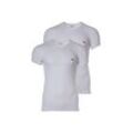 T-Shirt EMPORIO ARMANI "T-Shirt 2er Pack" Gr. M, weiß, Herren, Obermaterial: 95% Baumwolle CO. 5% Elasthan EL., Shirts