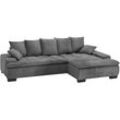 Ecksofa MR. COUCH "Haiti II, L-Form", grau (graphite), B:280cm H:87cm T:180cm, Dolce (100% Polyester), Sofas, Wahlweise mit Kaltschaum, Bett, Bettkasten