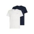 T-Shirt TOMMY JEANS, Herren, Gr. S, bunt (multi), Single Jersey, Obermaterial: 100% Baumwolle, Basic, slim fit hüftlang, Rundhals, Kurzarm abgesteppt, Shirts, mit dezentem Logo