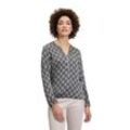 Schlupfbluse CARTOON "Cartoon Casual-Bluse mit Muster" Gr. 34, bunt (blau, rosé), Damen, Obermaterial: 100% Viskose., Blusen