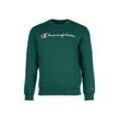 Sweatshirt CHAMPION "Sweatshirt Crewnneck Sweatshirt" Gr. L, grün, Herren, Obermaterial: 70% Baumwolle CO. 30% Polyester PES., Sweatshirts