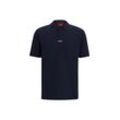 Poloshirt HUGO "Poloshirt Dangula 10241531 01" Gr. M, blau, Herren, Obermaterial: 100% Baumwolle CO., Shirts