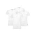 T-Shirt LEVI'S "T-Shirt 4er Pack", Herren, Gr. M, weiß, Obermaterial: 95% Baumwolle CO. 5% Elasthan EL., Kurzarm, Shirts