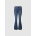 Bootcut-Jeans PEPE JEANS "BOOTCUT LW" Gr. 26, Länge 32, schwarz comfort stretch, Damen, Denim/Jeans, Obermaterial: 99% Baumwolle, 1% Elasthan, Jeans