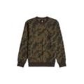 Sweatshirt G-STAR "Sweatshirt Island Camo" Gr. L, schwarz (schwarz, grün), Herren, Obermaterial: 100% Baumwolle CO(Bio)., Sweatshirts