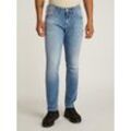 5-Pocket-Jeans TOMMY JEANS "SCANTON SLIM", Herren, Gr. 33, Länge 30, blau (denim medium), Denim/Jeans, Obermaterial: 94% Baumwolle, 4% Elastomultiester, 2% Elasthan, casual, slim fit, Jeans