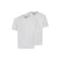 T-Shirt HAJO "T-Shirt 2er Pack", Herren, Gr. L, weiß, Obermaterial: 100% Baumwolle CO., Kurzarm, Shirts