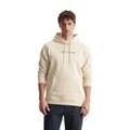 Hoodie MARC O'POLO DENIM Gr. S, chalky sands, Herren, angeraute Sweatware, Obermaterial: 100% Baumwolle, Sweatshirts, mit kontrastfarbener Logo-Stickerei