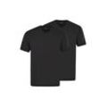 T-Shirt HAJO "T-Shirt 2er Pack", Herren, Gr. S, schwarz, Obermaterial: 100% Baumwolle CO., Kurzarm, Shirts