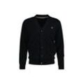 Sweatshirt GANT "Strickjacke CLASSIC COTTON V-CARDIGAN", Herren, Gr. L, schwarz, Obermaterial: 100% Baumwolle CO., Sweatshirts