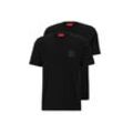 T-Shirt HUGO "T-Shirt Dimento 2er Pack" Gr. L, schwarz, Herren, Obermaterial: 100% Baumwolle CO., Shirts