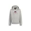 Sweatshirt GANT "Sweatshirt Archive Shield Hoodie", Jungen, Gr. 134, grau, Obermaterial: 78% Baumwolle CO. 22% Polyester PES., Sweatshirts