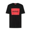 T-Shirt HUGO "T-Shirt Dulive222 1er Pack" Gr. M, schwarz, Herren, Obermaterial: 100% Baumwolle CO., Shirts