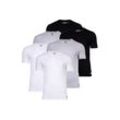 T-Shirt ADIDAS ORIGINALS "T-Shirt 6er Pack" Gr. L, schwarz, weiß, grau, Herren, Obermaterial: 100% Baumwolle CO., Shirts