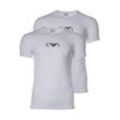 T-Shirt EMPORIO ARMANI "T-Shirt 2er Pack" Gr. S, weiß, Herren, Obermaterial: 95% Baumwolle CO. 5% Elasthan EL., Shirts