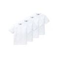 T-Shirt SCHIESSER "T-Shirt American T-Shirt 4er Pack", Herren, Gr. M, weiß, Obermaterial: 100% Baumwolle CO., Kurzarm, Shirts